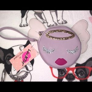 Betsey Johnson Lavender Angel wristlet NWT!